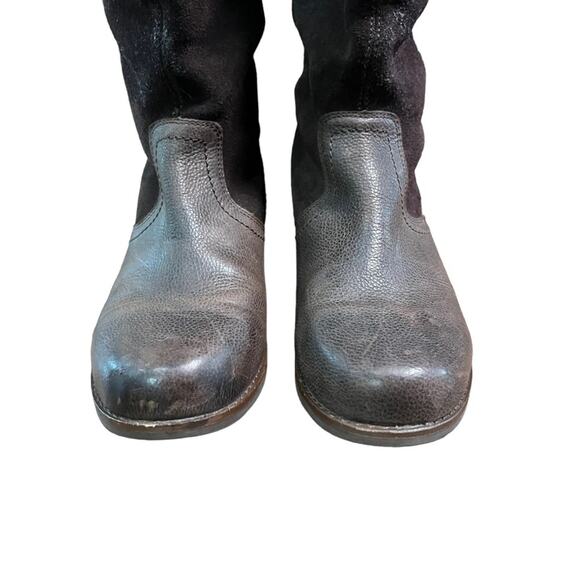 OluKai Womens 7.5 Tall Suede Insulated Brown Winter Boots - Picture 3 of 10